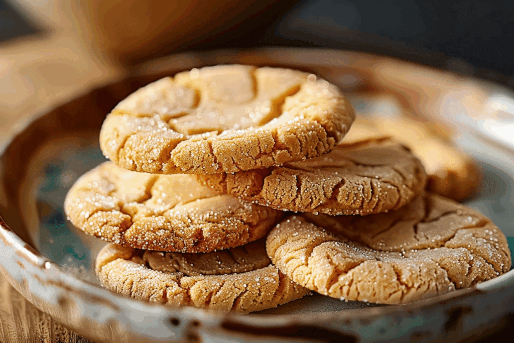 Crinkly Crackly Butter Toffee Sugar Cookies