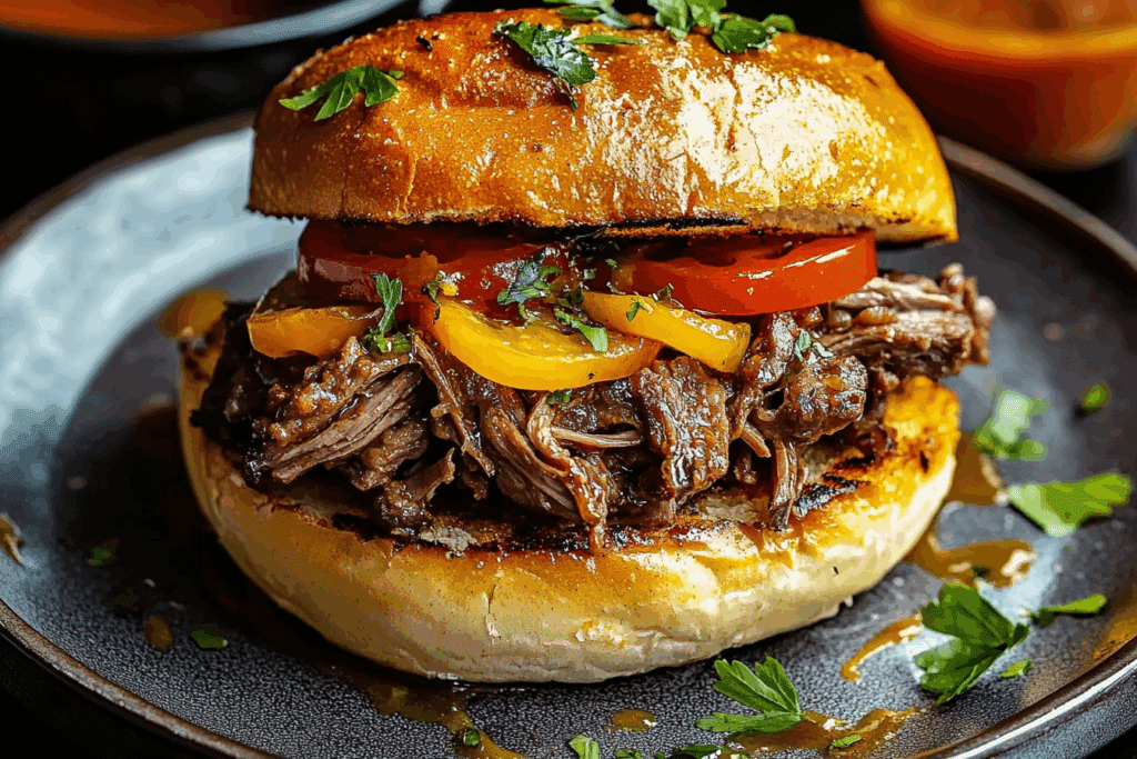 Pressure Cooker Italian Beef Sandwiches