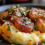 Sweet Heat Smashed Potatoes