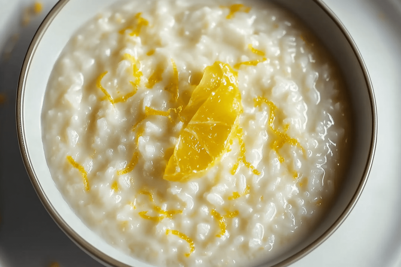 Lemon Rice Pudding