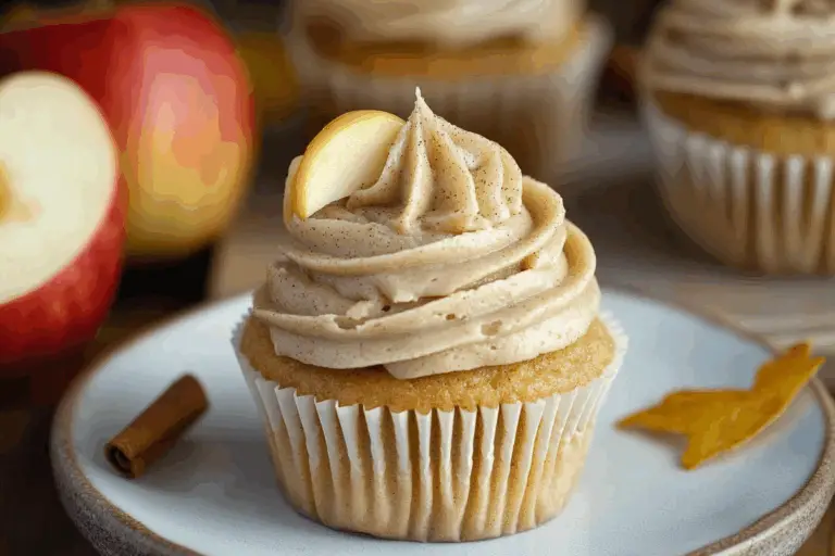 Apple Cider Cupcakes with Brown Sugar Cinnamon Buttercream