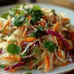 Asian Noodle Salad with Ginger-Lime Dressing
