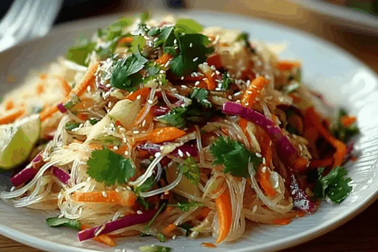 Asian Noodle Salad with Ginger-Lime Dressing