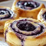 Blueberry Cheesecake Swirl Rolls