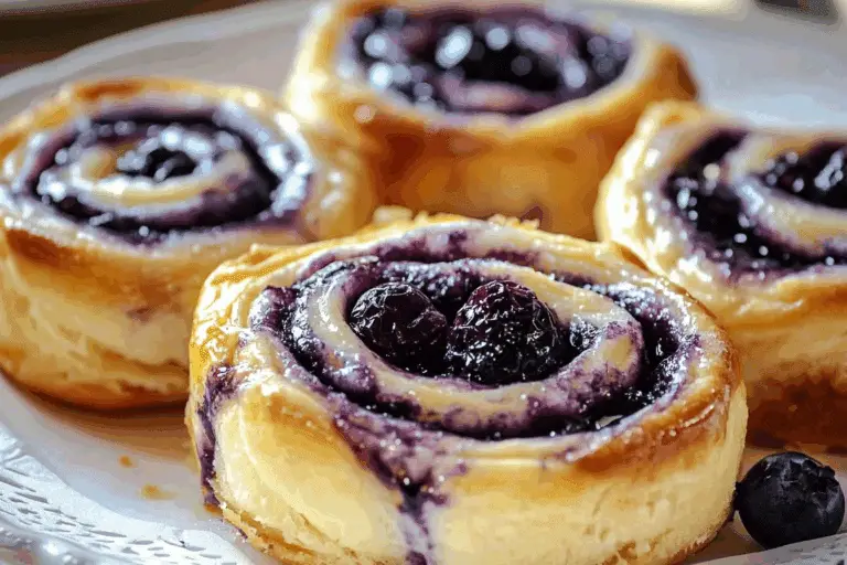 Blueberry Cheesecake Swirl Rolls