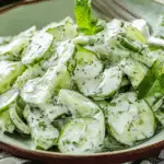 Creamy Cucumber Salad Cool Tangy & Totally Craveable