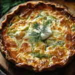 Crispy Cabbage Pie with Dill Cream Sauce