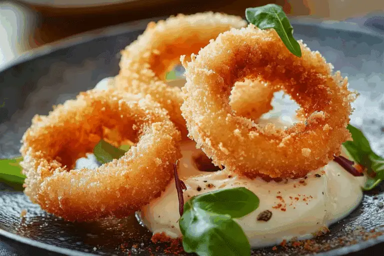 Crispy Mozzarella Stick Onion Rings
