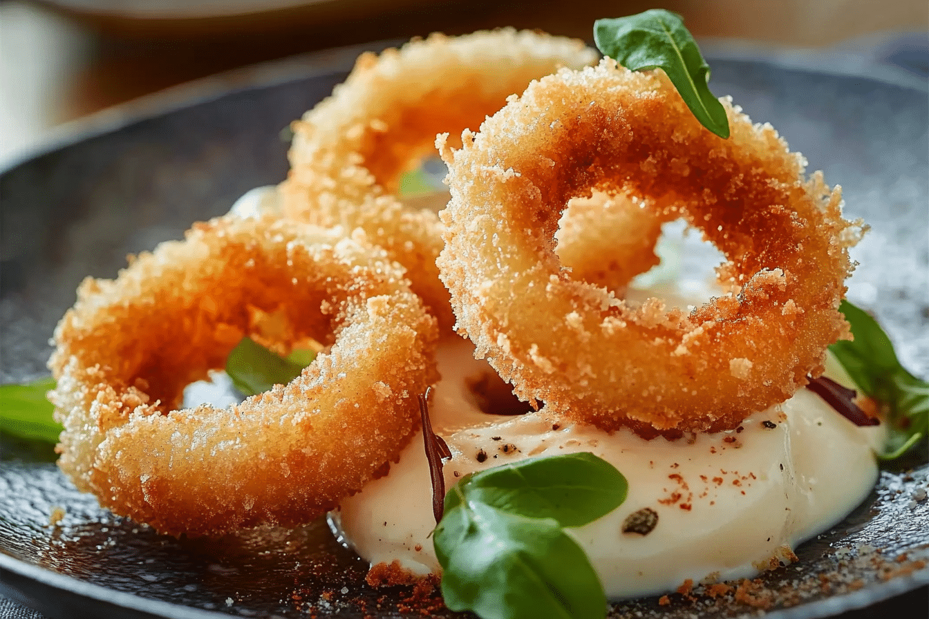 Crispy Mozzarella Stick Onion Rings