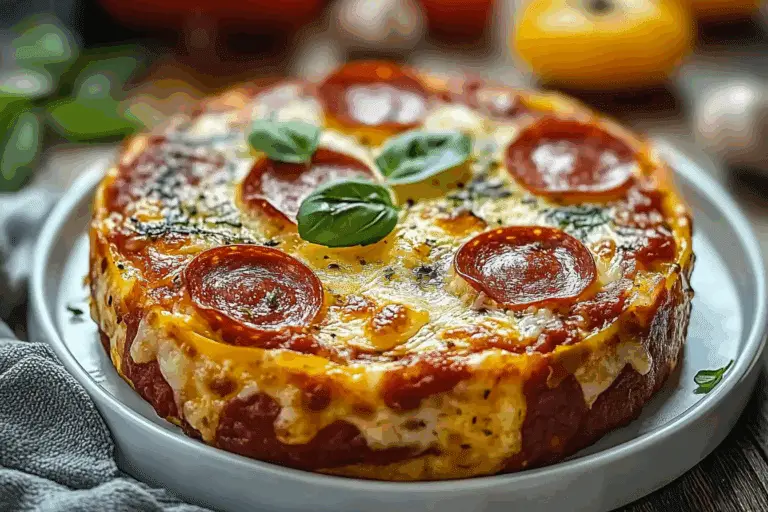 Easy Low Carb Crustless Pizza Bowl