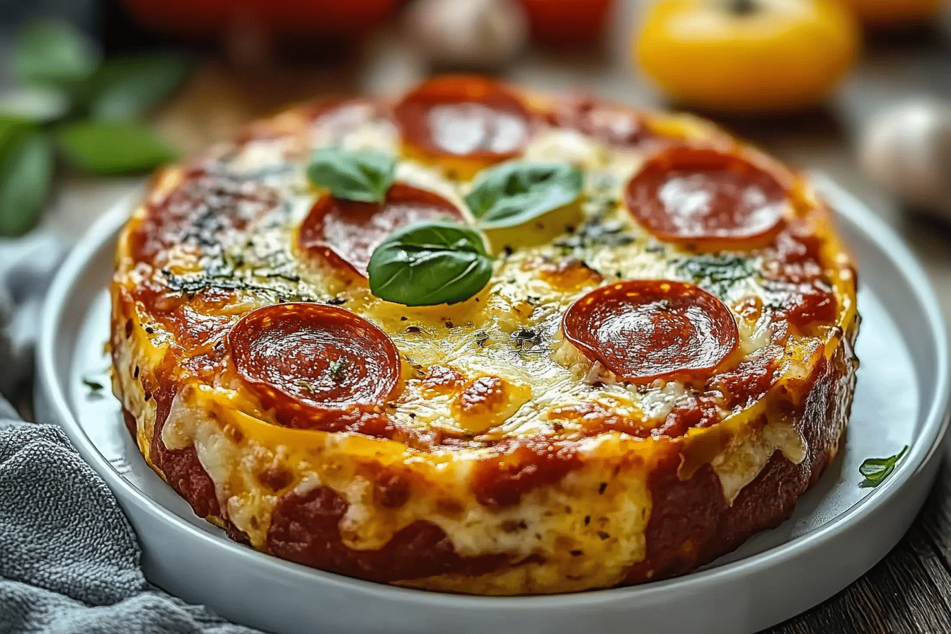 Easy Low Carb Crustless Pizza Bowl