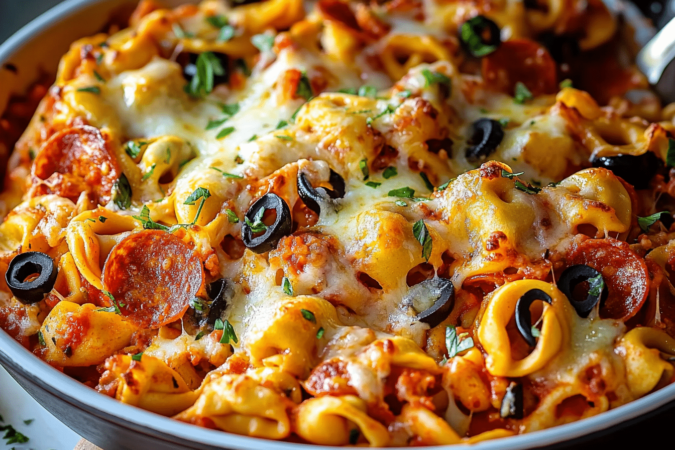 Supreme Pizza Tortellini Bake