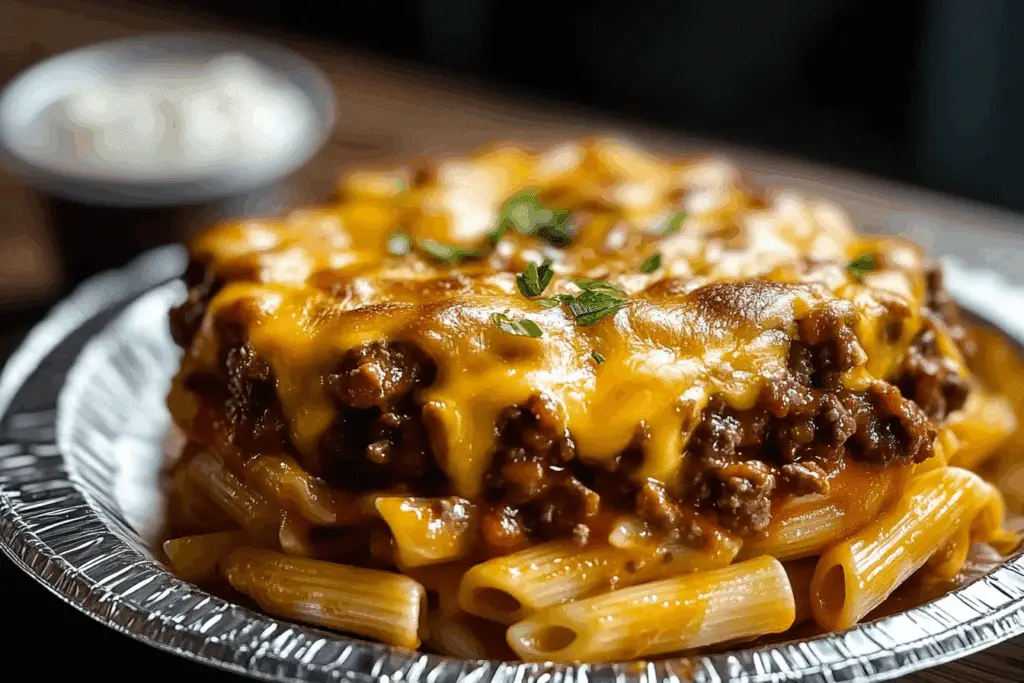 Cheesy Sloppy Cheeseburger Pasta