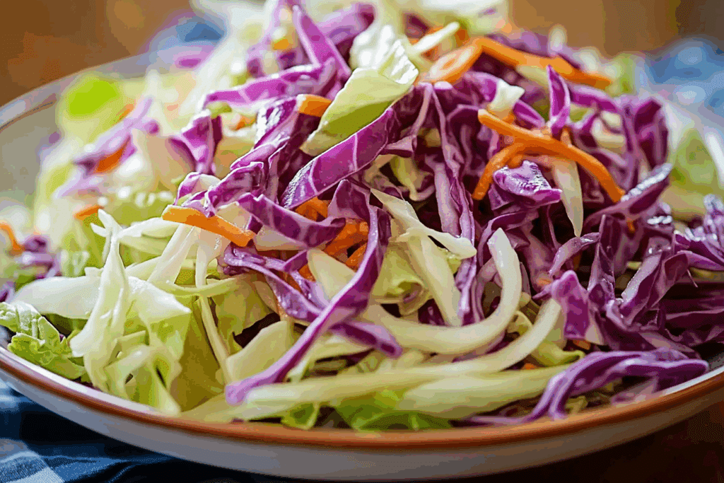 Easy Crunchy Asian Cabbage Slaw with Addictive Sesame Dressing