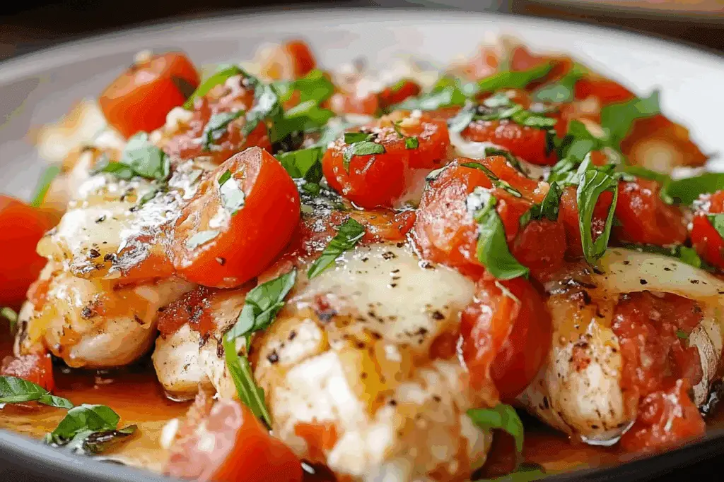 Bruschetta Chicken Bake