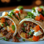Ground Beef Tortilla Wraps