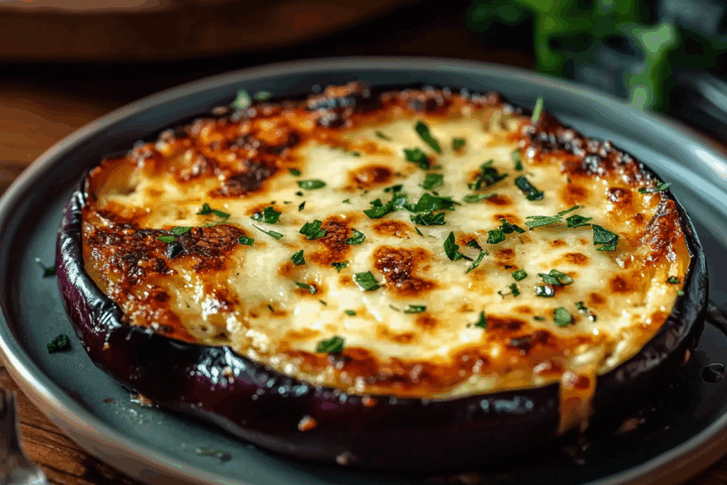 Cheesy Baked Eggplant Parmesan