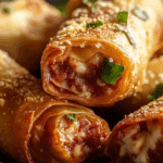Garlic Butter Pizza Egg Rolls