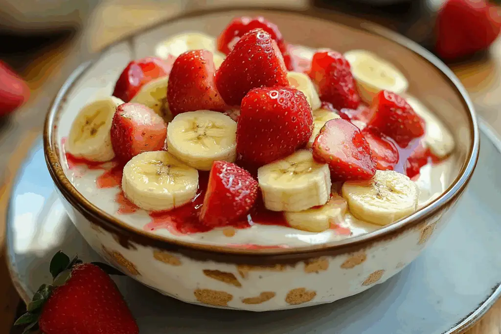 Strawberry Banana Pudding Dessert