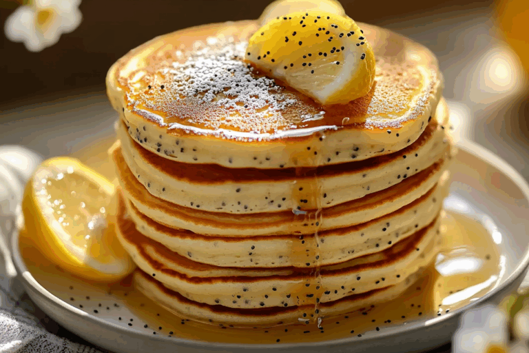 Lemon Poppy Seed Pancakes