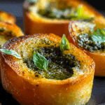 Basil Pesto Bread Rounds