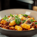 Cheesy Bolognese Gnocchi Bake