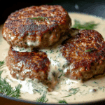 Hamburger Steaks in Creamy Dill Sauce