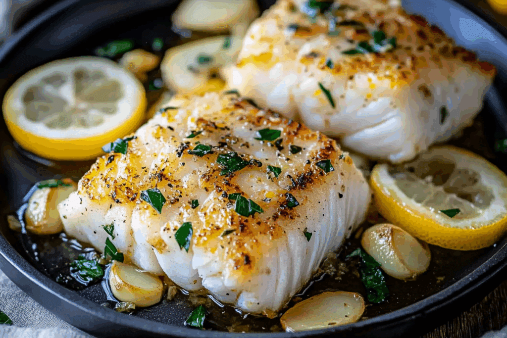 Baked Cod Recipe with Lemon and Garlic