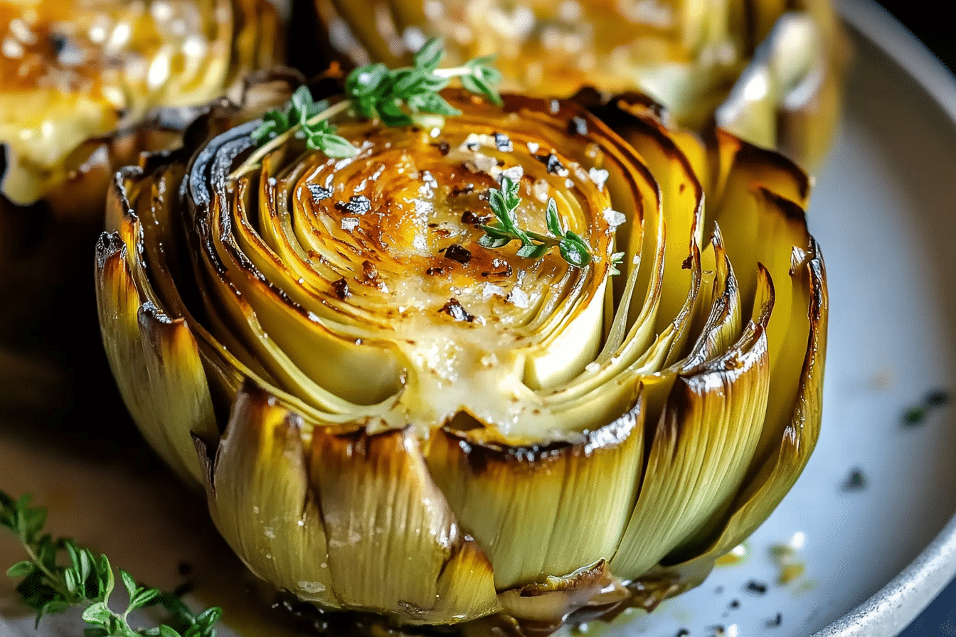 Roasted Artichokes with Garlic Butter