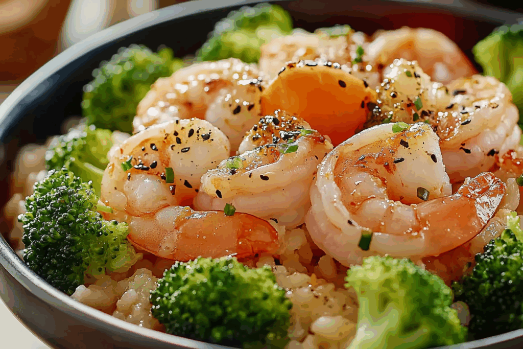 One-Pot Garlicky Shrimp & Broccoli