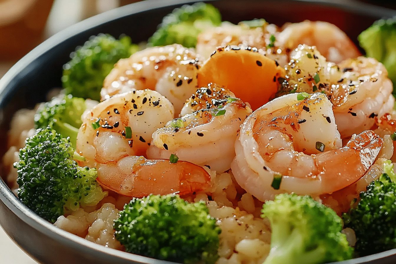 One-Pot Garlicky Shrimp & Broccoli