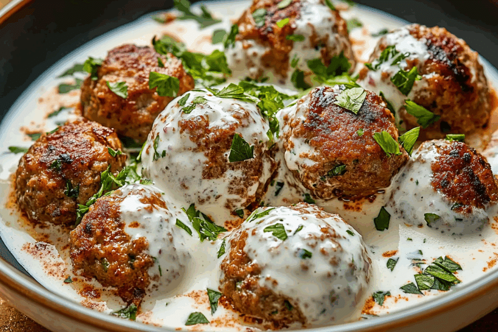 Turkish Meatballs in Yogurt Sauce