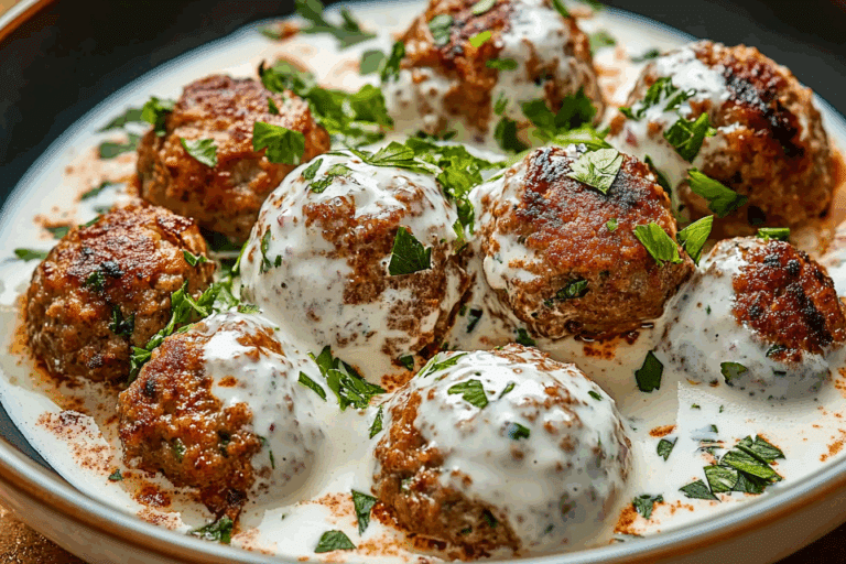 Turkish Meatballs in Yogurt Sauce