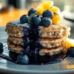 Blueberry Oatmeal Pancakes