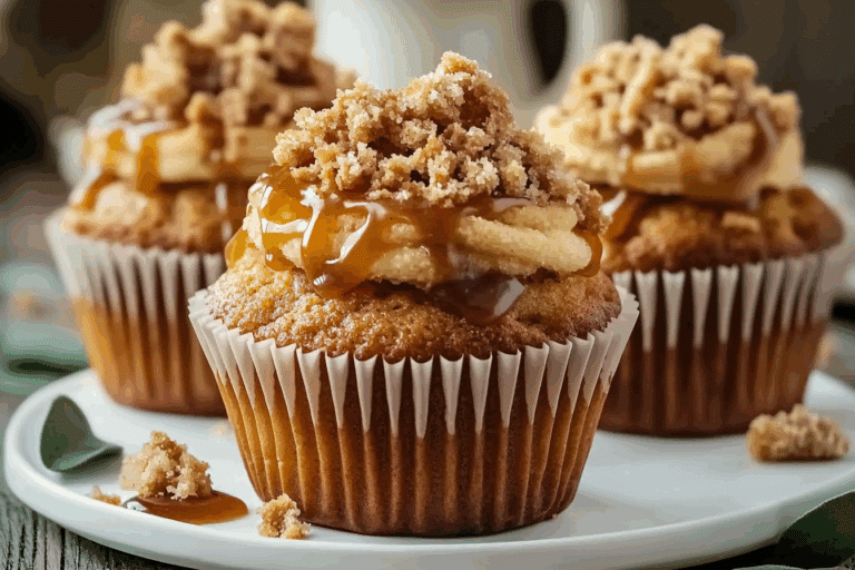 Churro Caramel Crunch Cupcakes