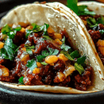 Garlic Butter Honey BBQ Beef Tacos