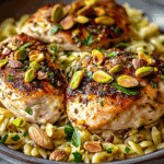 Pistachio Chicken with Lemon Orzo