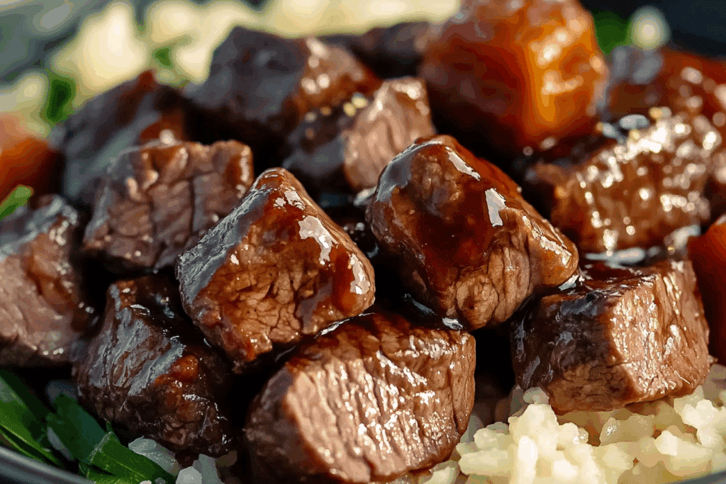 Ninja Foodi Sweet Teriyaki Beef Tips