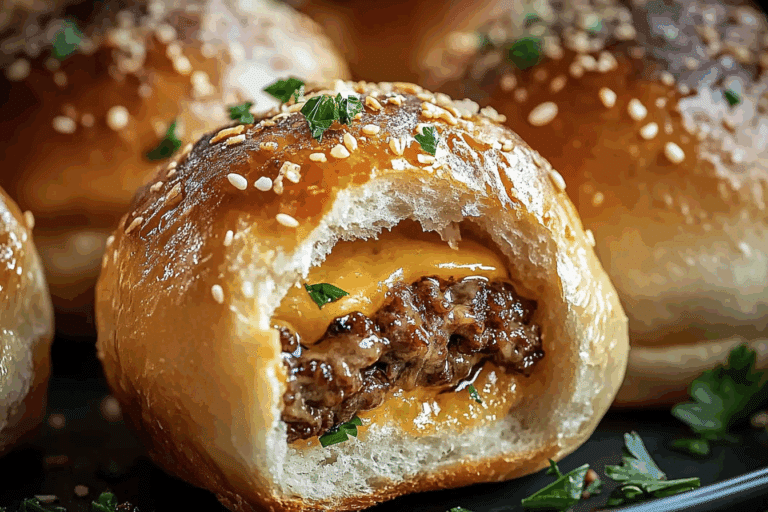 Garlic Parmesan Cheeseburger Bombs