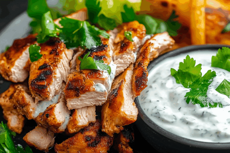 Chicken Shawarma with Yogurt Sauce