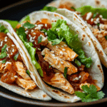 Korean Chicken Tacos with Caramelized Kimchi
