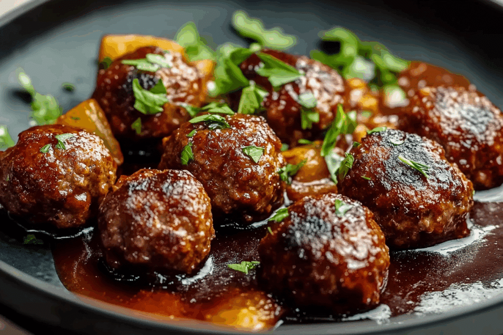 Bison Meatballs