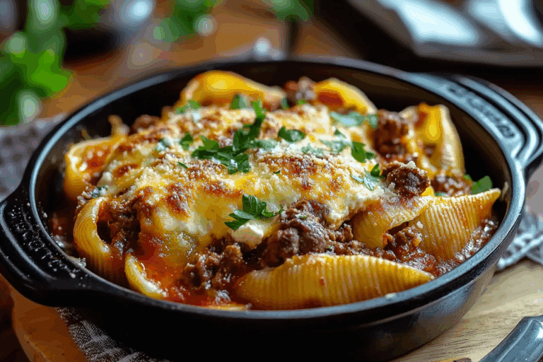 Beef Stuffed Shells with Ricotta