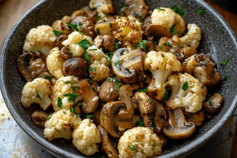 Garlic Cauliflower & Mushrooms