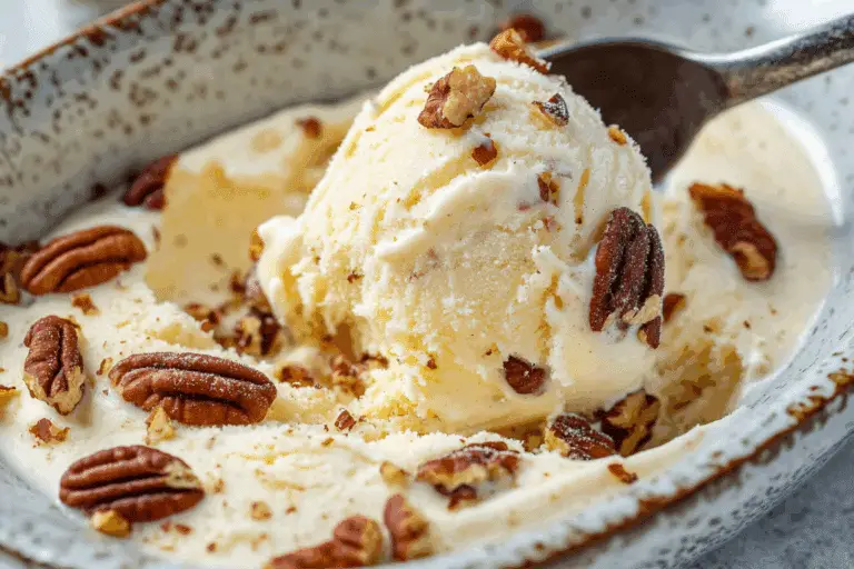 Homemade Butter Pecan Ice Cream