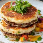 Mashed Potato Pancakes with Ground Beef Filling