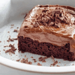 Moist Chocolate Fudge Cake with Chocolate Ganache Frosting & Shavings