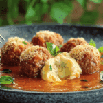 Mozzarella Stuffed Meatballs