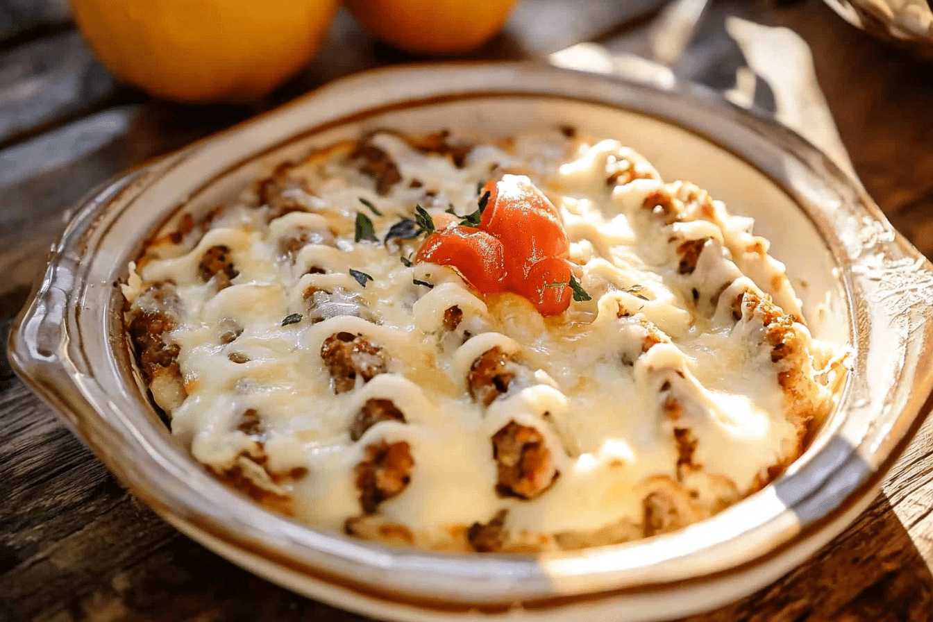 Overnight Sausage Pancake Breakfast Casserole