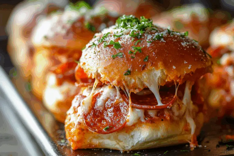 Pepperoni Pizza Sliders Mini Buns
